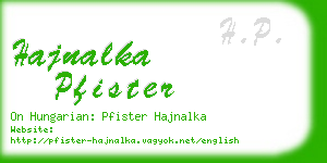 hajnalka pfister business card